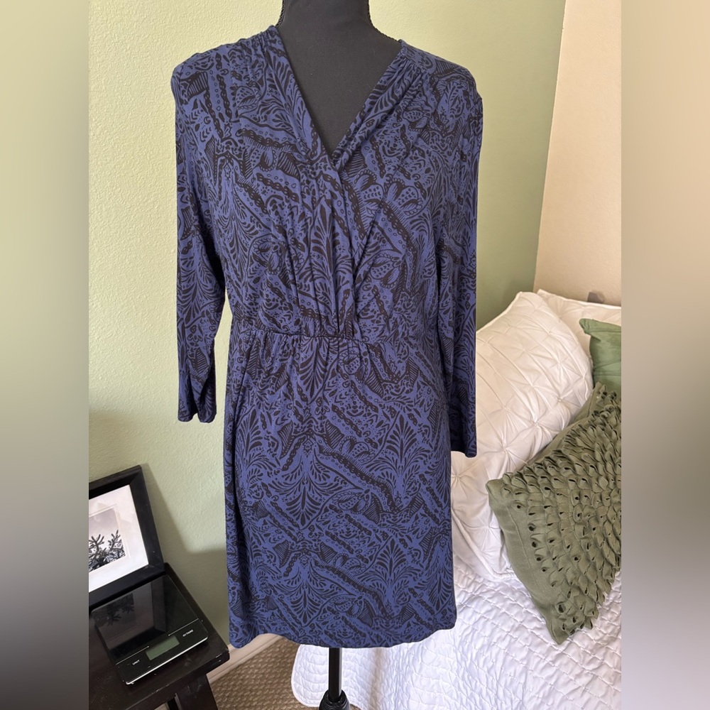 Soma Navy Patterned Mini Dress